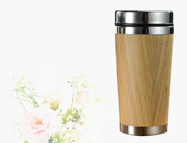 Bamboo and Stainless Steel Travel Mug CJdrop