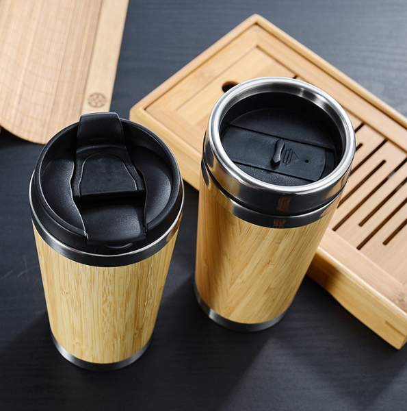 Bamboo and Stainless Steel Travel Mug CJdrop