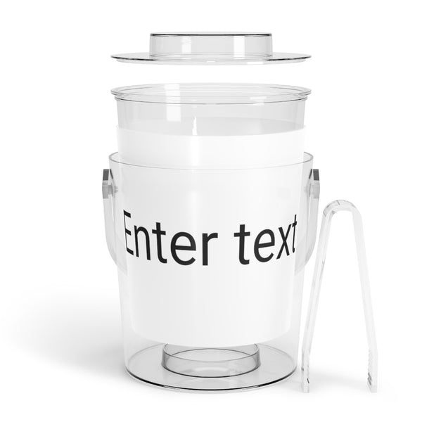 Customizable Ice Bucket with Tongs Printify