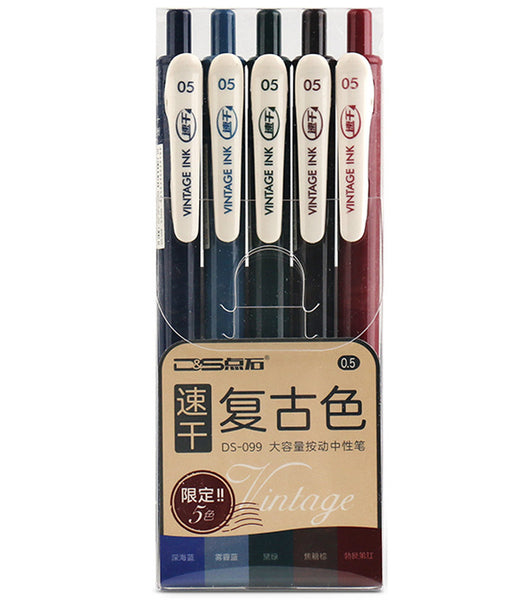 Retro Color Gel Pen Set Student Stationery CJdrop